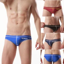 Классический купальник Бикини Боксеры мужские плавки-трусы пляжное сексуальное бикини шорты сплошной цвет цельный низ Sungas трусы Горячая лето