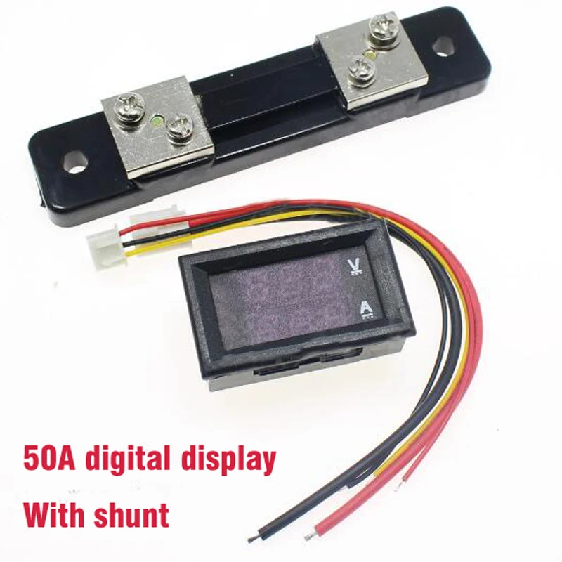 

DC 0-100V 10A 50A 100A Red Blue / RED RED dual display digital current voltmeter digital head Voltage Detector Meter