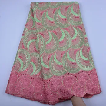 

Swiss Voile Lace In Switzerland High Quality 2018 Green+Pink Voile Lace Swiss Lace African lace African Dresses For Women 1333B