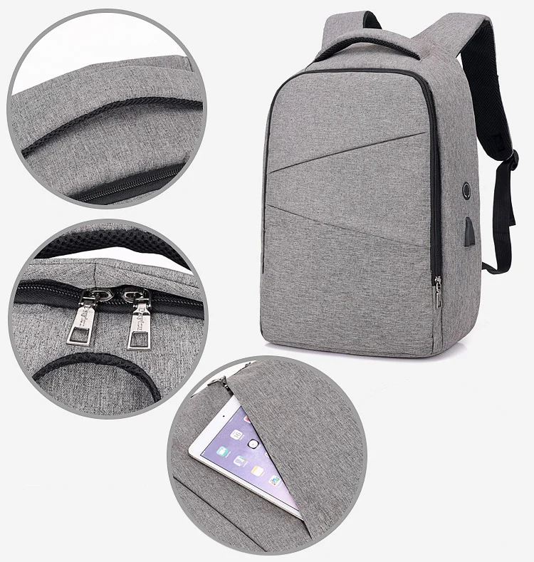 15 15.4 15.6 Inch with USB AUX Interface Nylon Notebook Laptop Backpack Bags Case for Men Women Student 15 15.4 15.6 Inch with USB AUX Interface Nylon Notebook Laptop Backpack Bags Case for Men Women Student