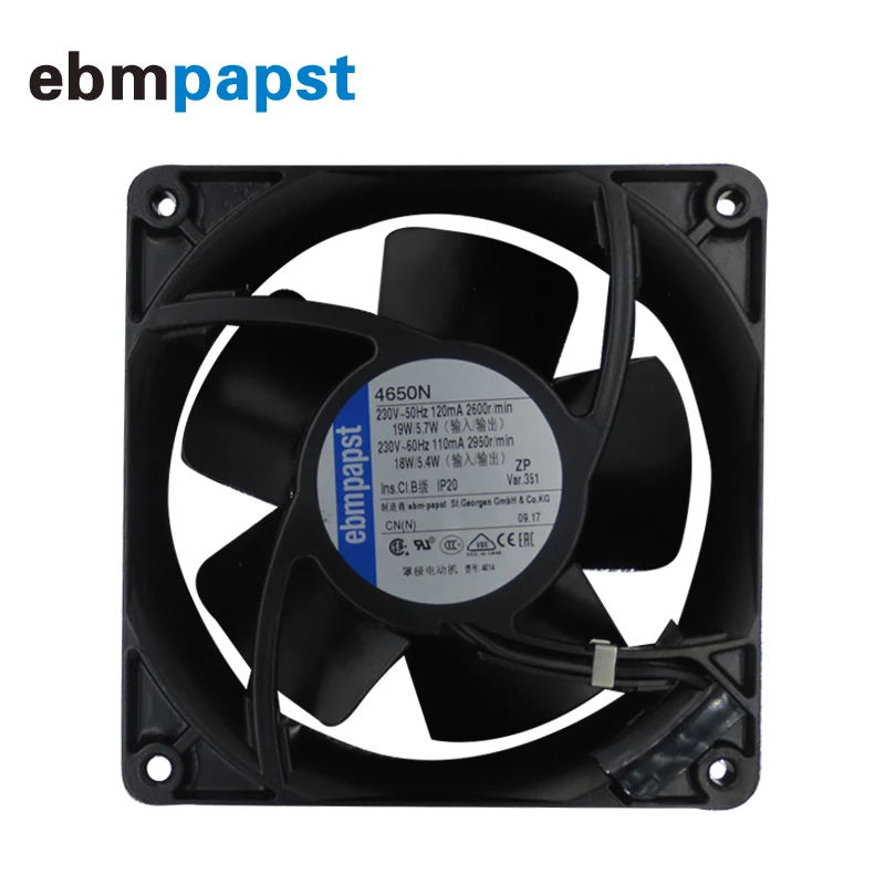 Оригинальный осевой вентилятор ebmpapst 4650N 12038 230 в 19 Вт AC 12 см 120 мм 120*120*38 охлаждающий