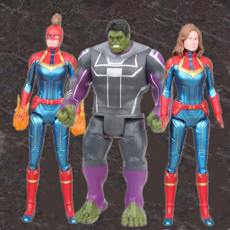 Фильм Мстители Бесконечность войны фигурки Халк Captian Marvels фигурка ПВХ Капитан