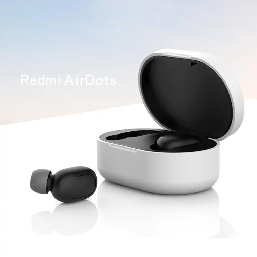 Xiaomi Redmi Airdots оригинальные беспроводные Bluetooth наушники TWS 5,0 оригинальные Xiaomi Air Airdots Pro DSP спортивные наушники с микрофоном - Цвет: white earphone case