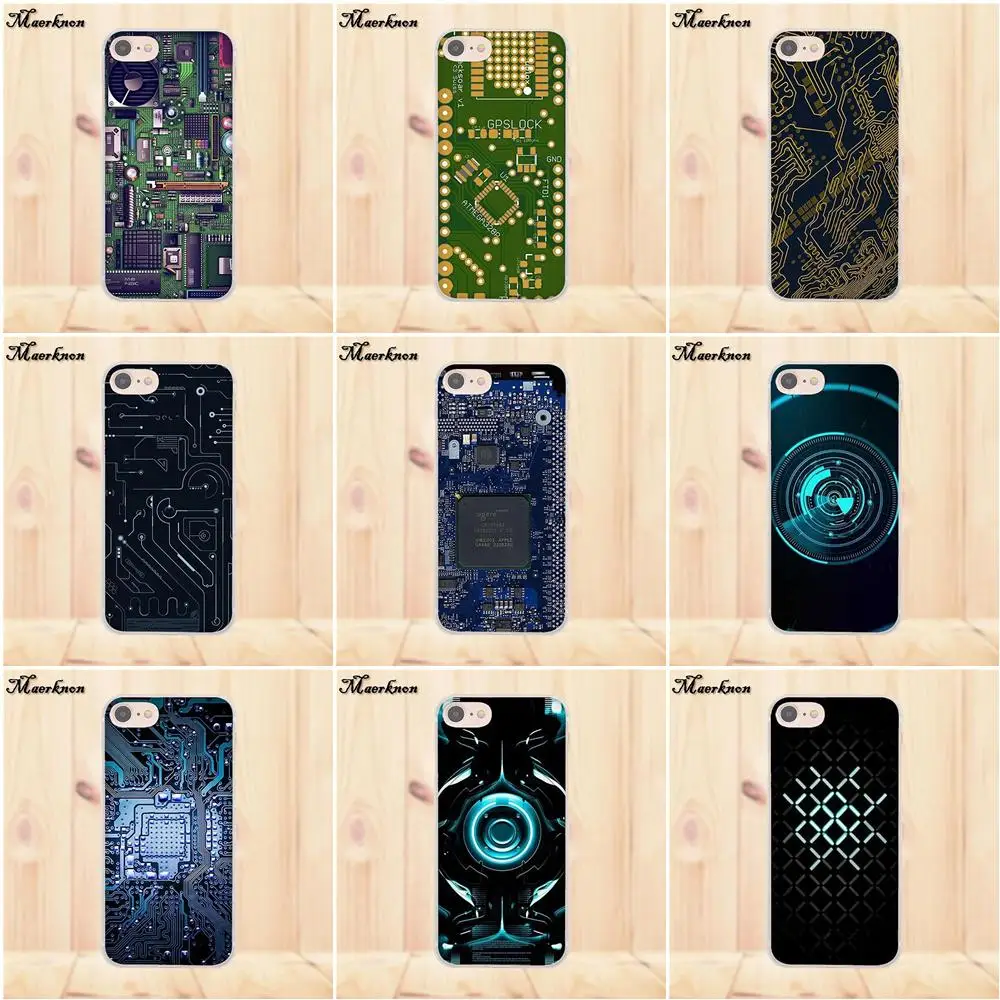 

TPU Screen Protector Electronics Circuit Board For Apple iPhone 4 4S 5 5C SE 6 6S 7 8 Plus X For LG G4 G5 G6 K4 K7 K8 K10