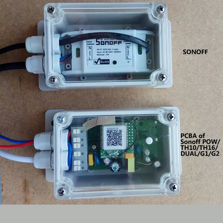 SONOFF IP66 водонепроницаемый чехол водонепроницаемый распределительная коробка водостойкий корпус Поддержка Sonoff Basic/RF/Dual/Pow умный дом