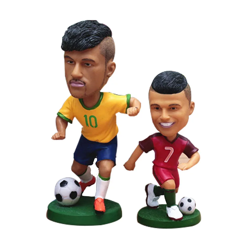 

Creative Football Star Puppet Figurines Messi Miniature Resin Doll Models Ornament Birthday Gifts Home Decoration Desktop Crafts