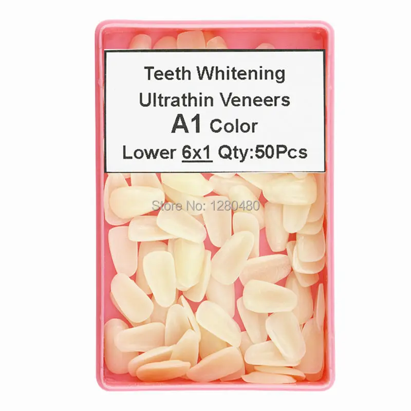 

50Pcs Ultrathin Dental Composite Resin Veneers Lower Anterior Tooth A1 Color Restorative Teeth Whitening Dentist Materials