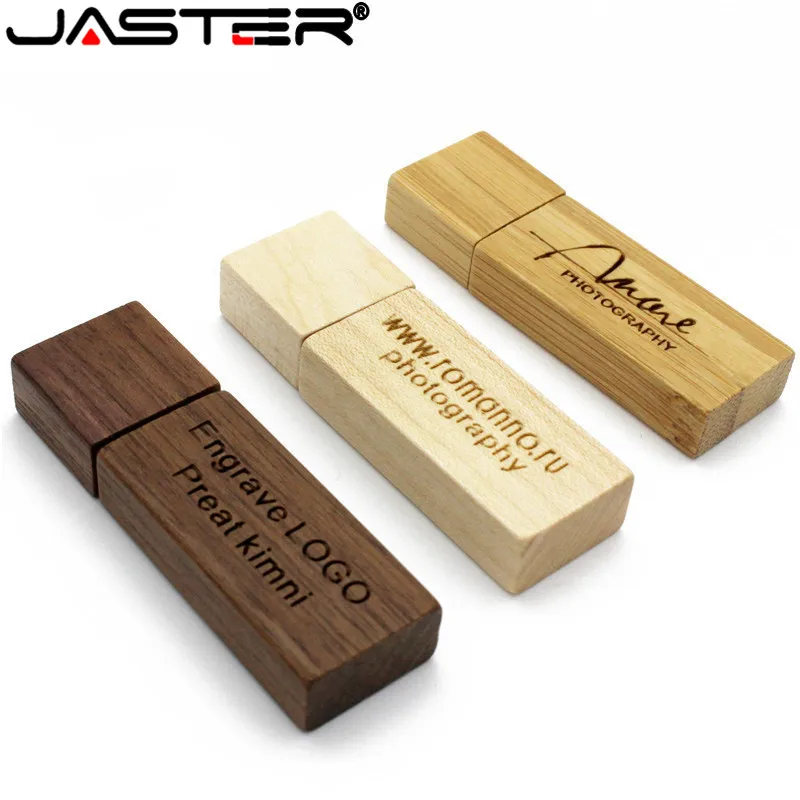 JASTER (более 10 шт бесплатный логотип) натуральные деревянные usb флешки 4 ГБ 8 16 32 64 Гб