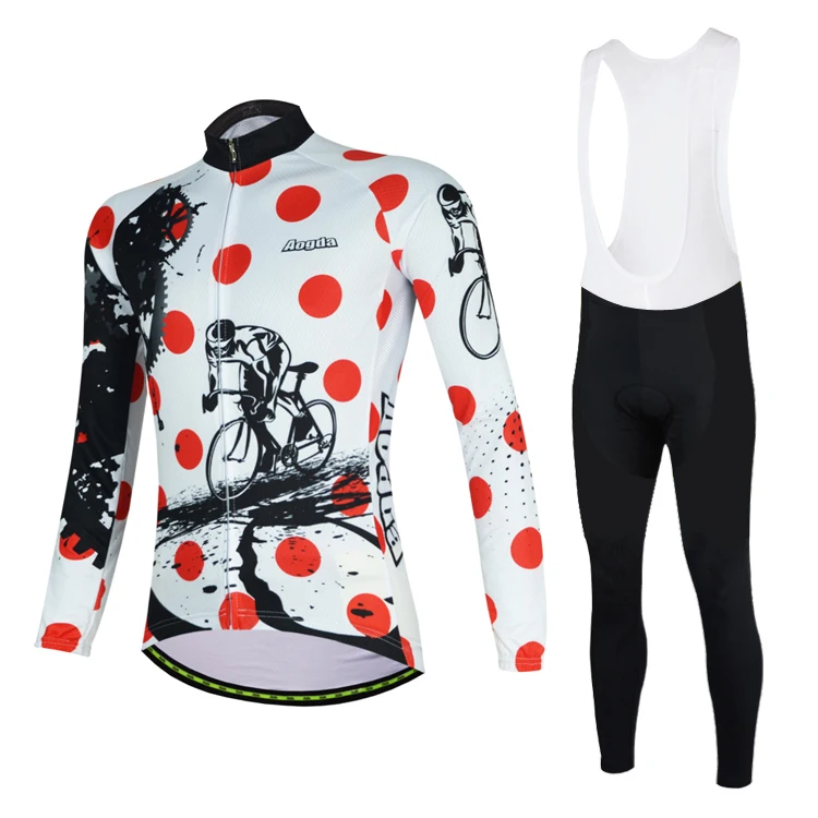 New sales 2017 Spring/Autumn cycling jersey long sleeve and bib pants