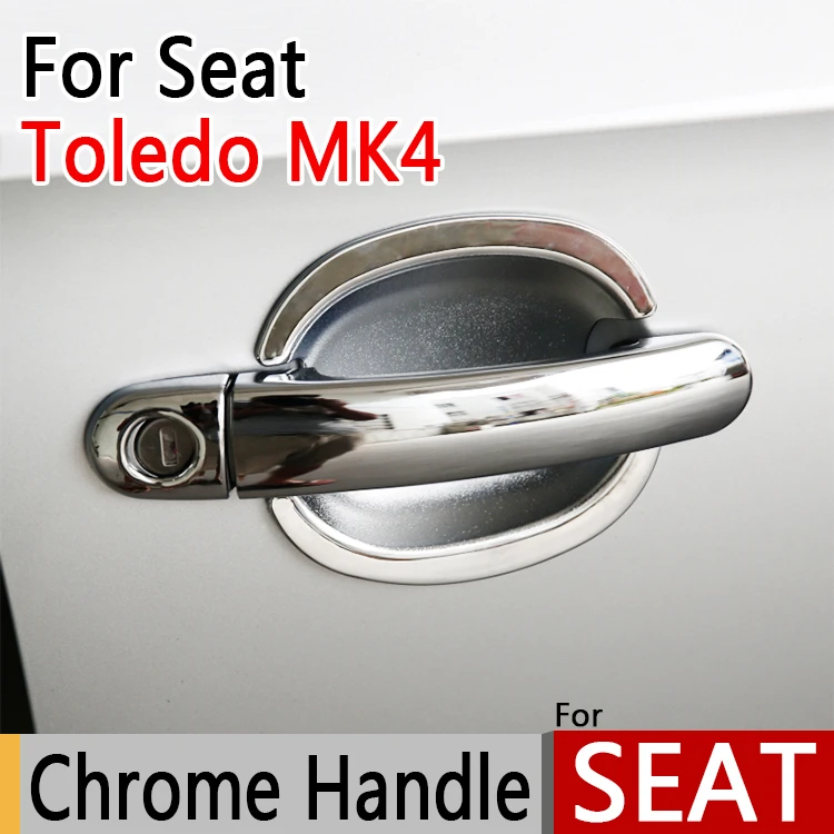 For SEAT Toledo 4 MK4 2012 2016 Luxurious Chrome Exterior Handle Accessories Stickers Car Styling 2013 2014 2015|door handle cover|handle covercover - AliExpress
