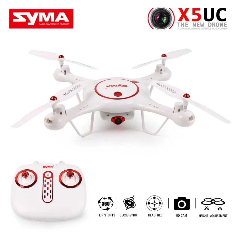 SYMA X5UW FPV дрона с дистанционным управлением WI-FI Камера мобильный Управление, полет по намеченному маршруту, удержание высоты, 2,4G 6-осевой Квадрокоптер вертолет с гироскопом VS X5UC