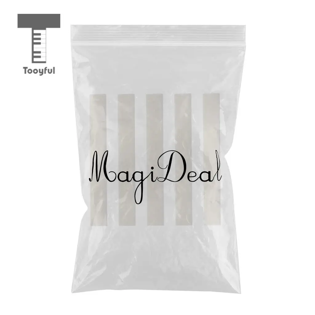 Tooyful 5pcs 80mm Ivory Cattle Bone Portable Replacement Bone Bridge Saddle Uncut Blank for Handmade Guitar Parts & Accessories