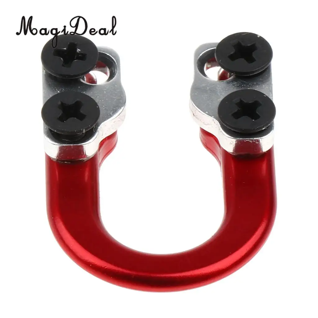 MagiDeal Archery Arrow Bow D Loop Metal D Ring Buckle Aluminum U Shape Compound Bow Accessories with Screwdrvier