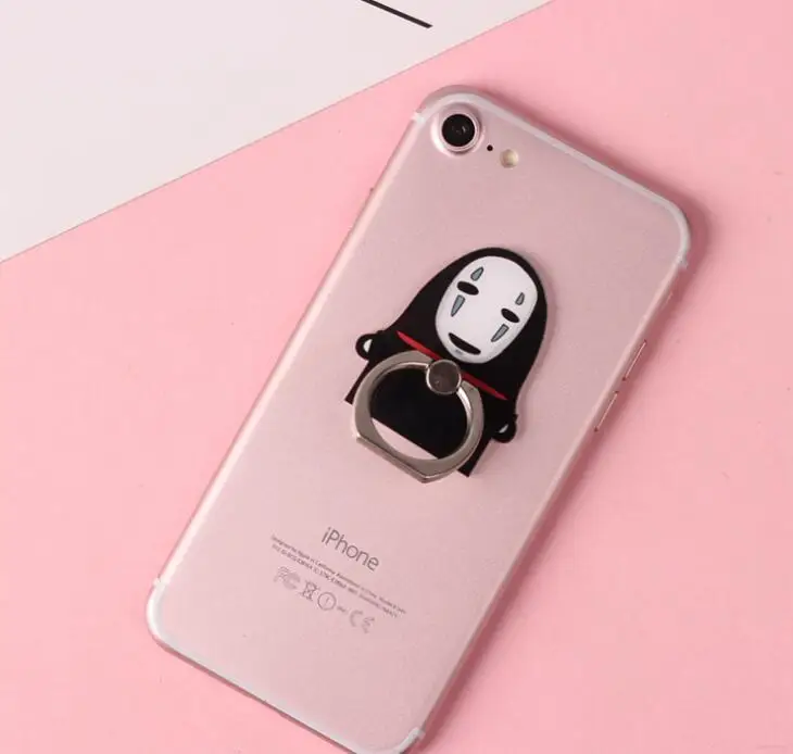 1 Pcs/set Lovely Anime No Face Men 360 Degree Finger Ring Mobile Phone Smartphone Stand Holder For phone