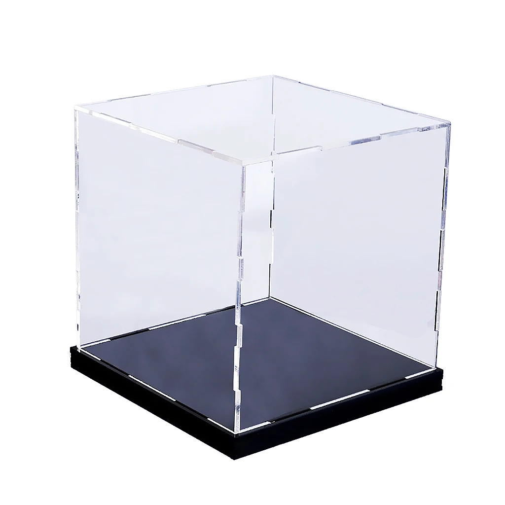 16cm Clear Acrylic Display Box Case Stand Dustproof Toy Dolls Protection Cube Show