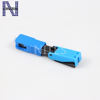

Free shipping!100pcs/lot high quality SC-UPC Fast connector FTTH Optic Fiber Quick Cold UPC/SC SC-UPC 0.2 dB single mode Blue