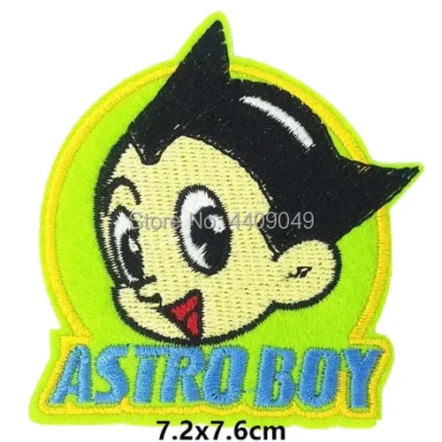 

Astro boy face embroidered iron on patch sticker, cartoon series fairy tale kids favor cartoon clothing patch DIY