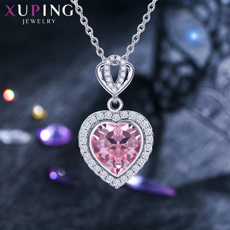 Xuping романтическая подвеска Высокое качество кристаллы от Swarovski любовь кулон ожерелья для женщин Девушка свадебный подарок S160-4046