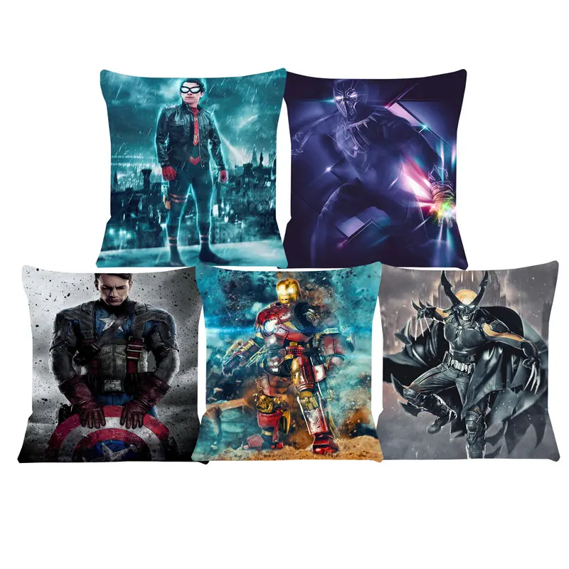 

Avengers Alliance Cushion Cover Movie Stills Pillow for chairs Home Decorative cushions for sofa car Throw Pillow Cover SJ-020