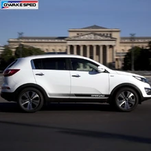 Для KIA SPORTAGE Racing Sport Stripes автомобильный Стайлинг Дверь боковая юбка Декор наклейка авто аксессуары для тела Защита виниловая наклейка