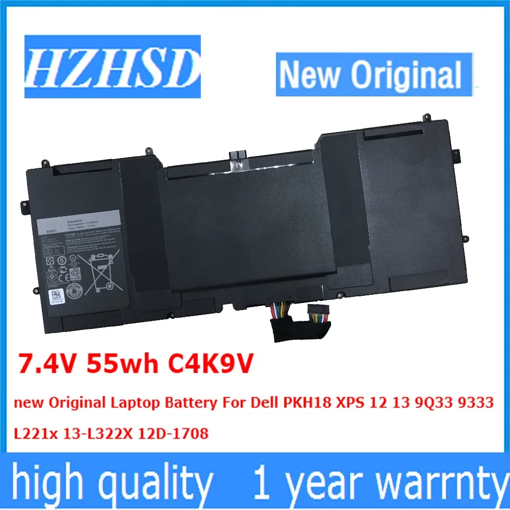 7 4 V 55wh C4K9V новый оригинальный ноутбук Батарея для Dell PKH18 XPS 12 13 9Q33 9333 L221x 13-L322X 12D-1708 |