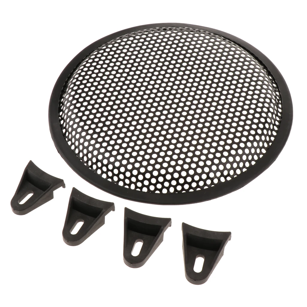 2 Pieces Speaker Protective Grills 8 Inch Mesh Round Cover with 8pcs Screw and Fix Holder
