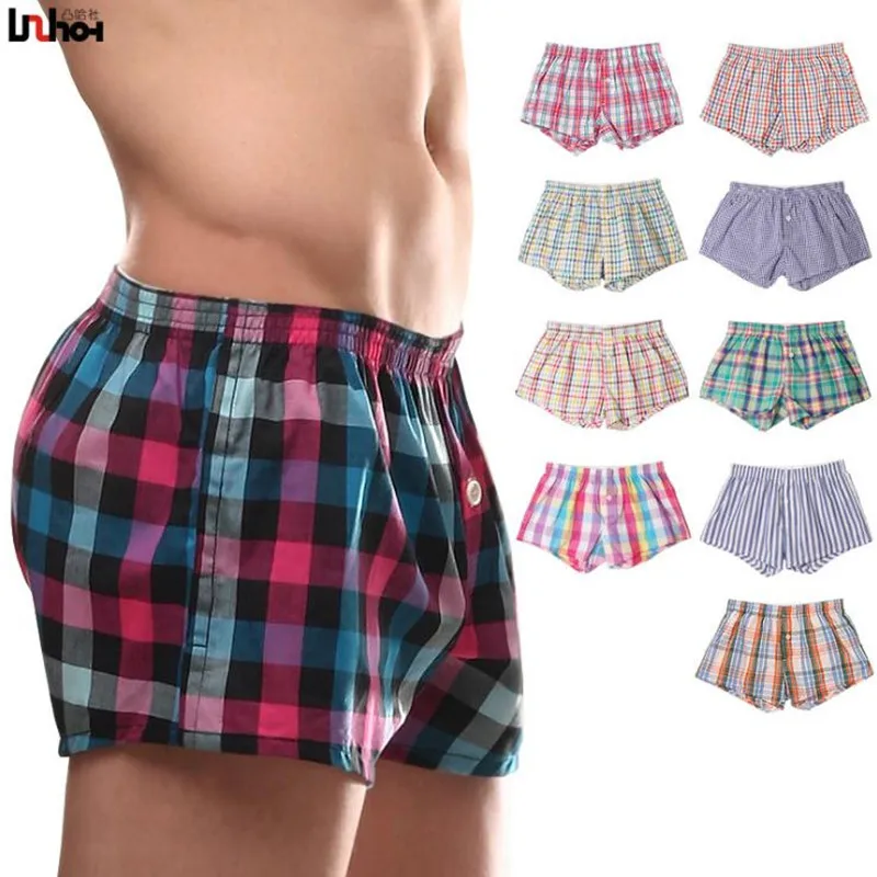Men's Bluge Penis Pouch Boxers Shorts Trunks Print Loose Casual Panties Underpant Breathable