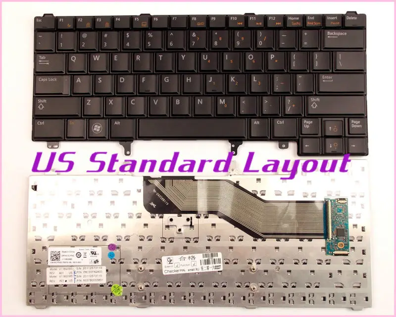 Dell Latitude E5420 E5430 Keyboard FWVVF Non-Backlit No Pointer