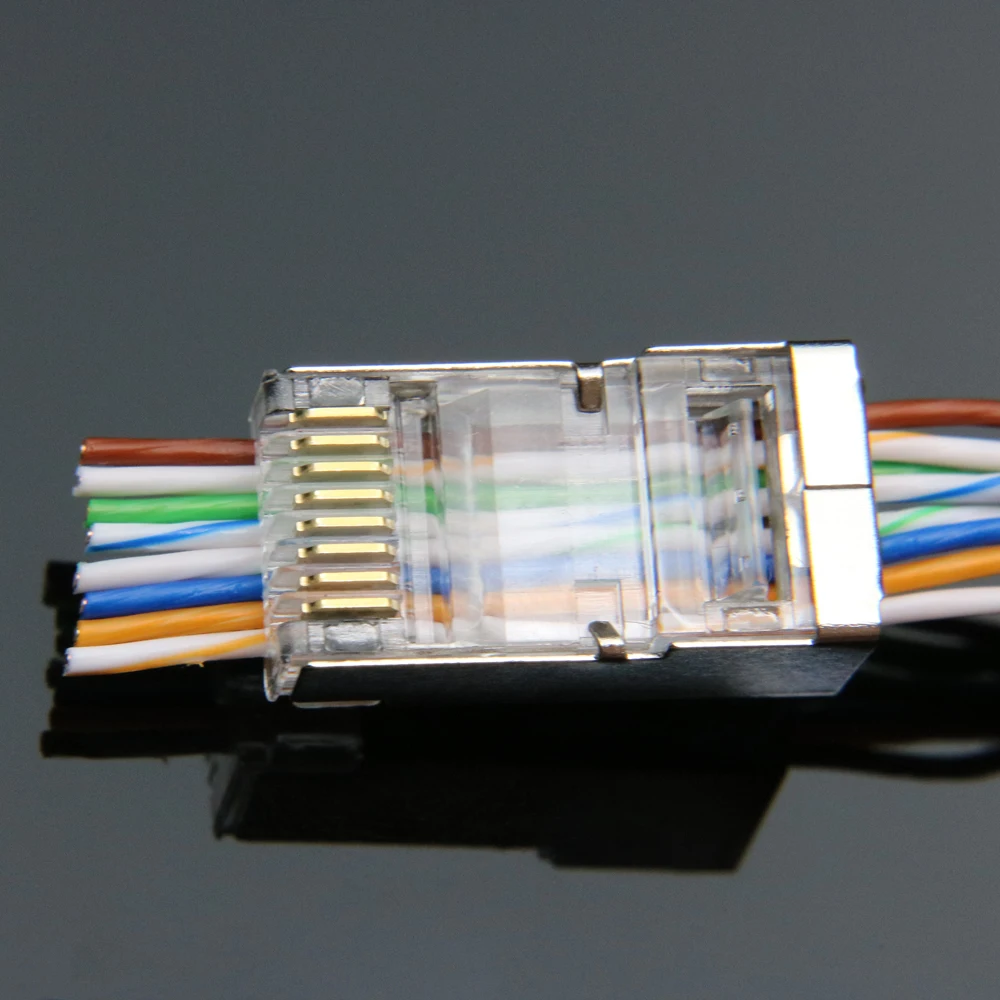 Xintylink – connecteur rj45 cat6 50U/6U câble ethernet rg45, fiche