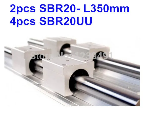 

2pcs SBR20 L350mm linear guide + 4pcs SBR20UU block cnc router