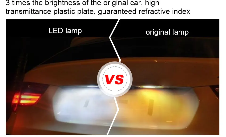 12V Car Styling 18 SMD Chips LED Number License Plate Lights For Honda For Civic VII4 VIII Accord Legend Auto Accessories 6500k (6)