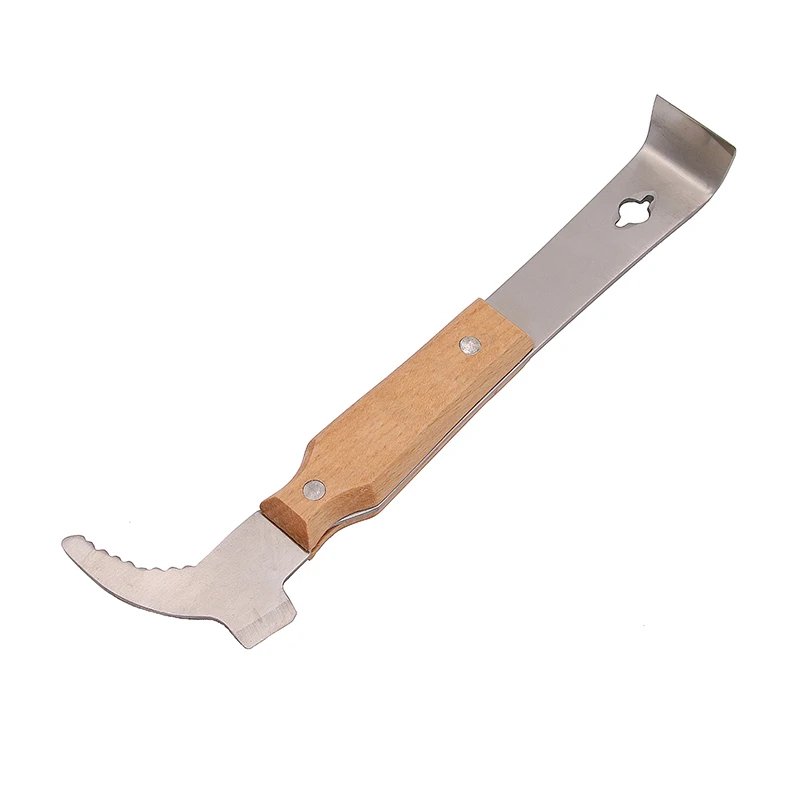 

DLKKLB Bee Tools Multifunctional Starting Scraper Bee Knife Beekeeping Wooden Handle Stainless Steel Cut Honey Knife