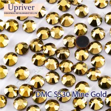 Добывать золото SS30 6 мм Яркий Flatback дешевле исправление Стразы 288 шт. для сумок и платье