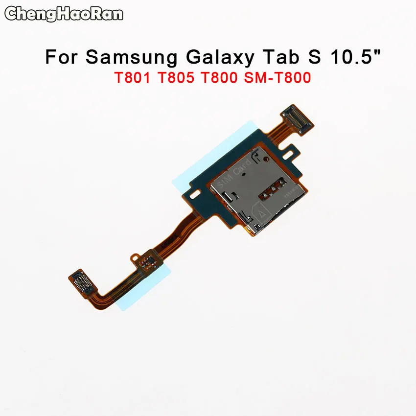 ChengHaoRan для samsung Galaxy Tab S 10,5 SM-T800 T801 T805 SIM держатель для карт usb зарядный порт ЖК-дисплей Разъем гибкий кабель - Цвет: SIM Card Reader
