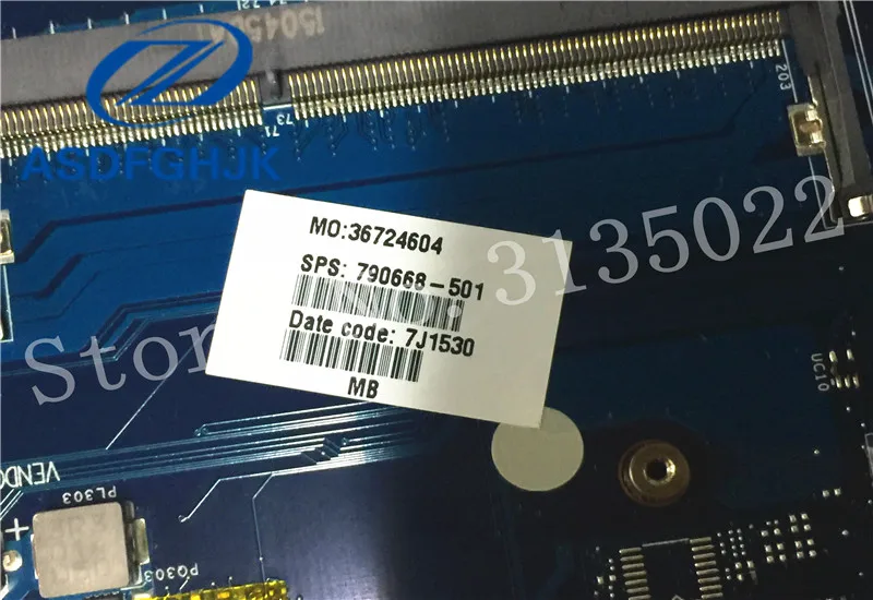 اللوحة المحمول 790668-501 لإتش بي جناح 15-R اللوحة LA-B972P SR23Y DD3L المتكاملة 100% اختبار موافق