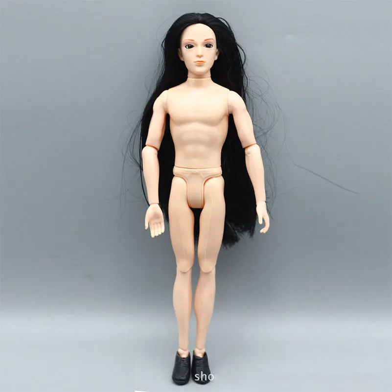 Nouveau Long cheveux 14 poupées articulées mobiles copain Ken avec corps nu poupée mâle corps bricolage jouets pour les filles cadeaux