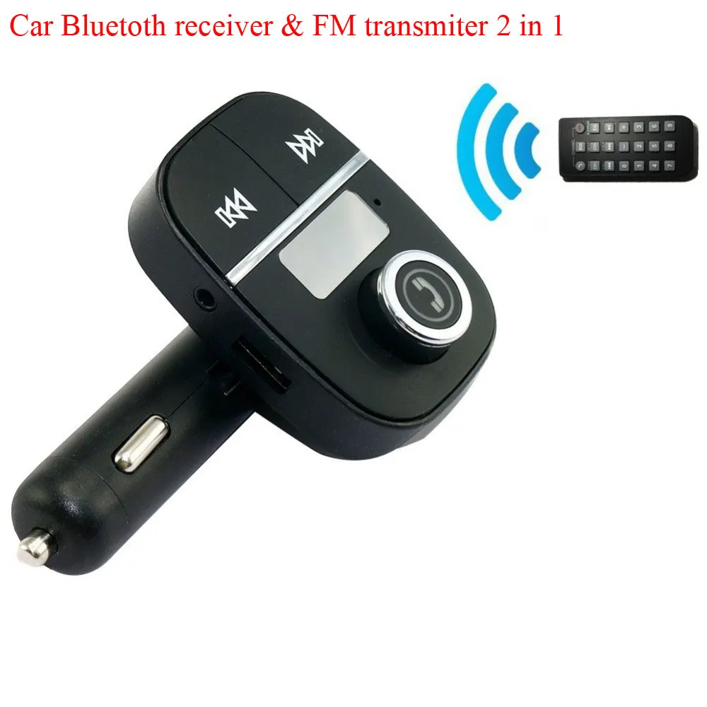 

Car Bluetooth receiver & FM transmitter for mobile phone connecting wirelessly with car speaker, wireless audio adapter
