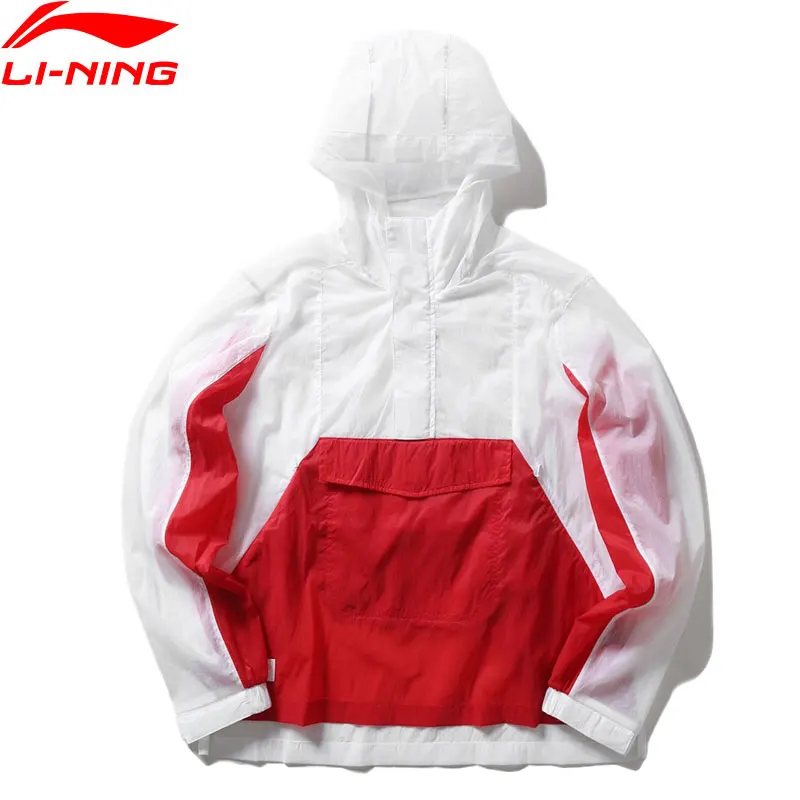 

Li-Ning Men PFW Jacket Loose Fit 100% Nylon CHINA LINING Retro LiNing Sports Windbreaker Hooded Jackets AFDP073 MWF398