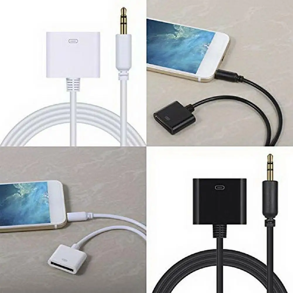 HobbyLane 30 pin мама до 3 5 мм папа AUX аудио разъем кабель Pin адаптер конвертер для iPod iPhone 4S