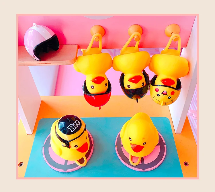 Lovely Duck  Helmet Ring Bell Toy For Motorcycle Cycling Bicycle Bike Ride Horn Alarm 12