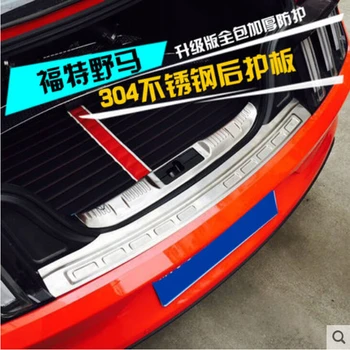 

interior+external PEDAL REAR Trunk GUARD Bumper Protector Scuff PLATE FOR Ford Mustang 2015 2016 2017 2018