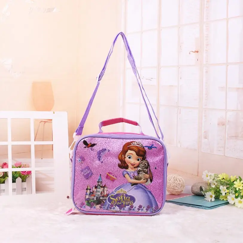 

Lunch Bags Cartoon Sofia Thermal PEVA for Kids Food Spiderman Bags Insulated Storage Fresh keeping children Bags