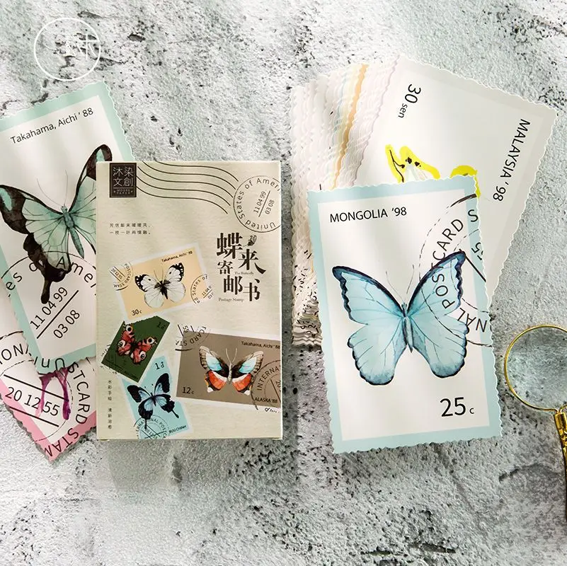 30 шт./1 лот Kawaii Мультфильм открытка с бабочкой открытки с днем рождения Бизнес Подарочные карты набор карт сообщение W-KP-1761