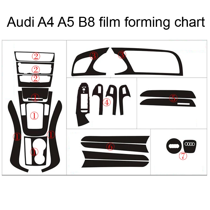 Для Audi A4 A5 B8 2009 2016 внутренняя Центральная панель управления дверная ручка 3D/5D