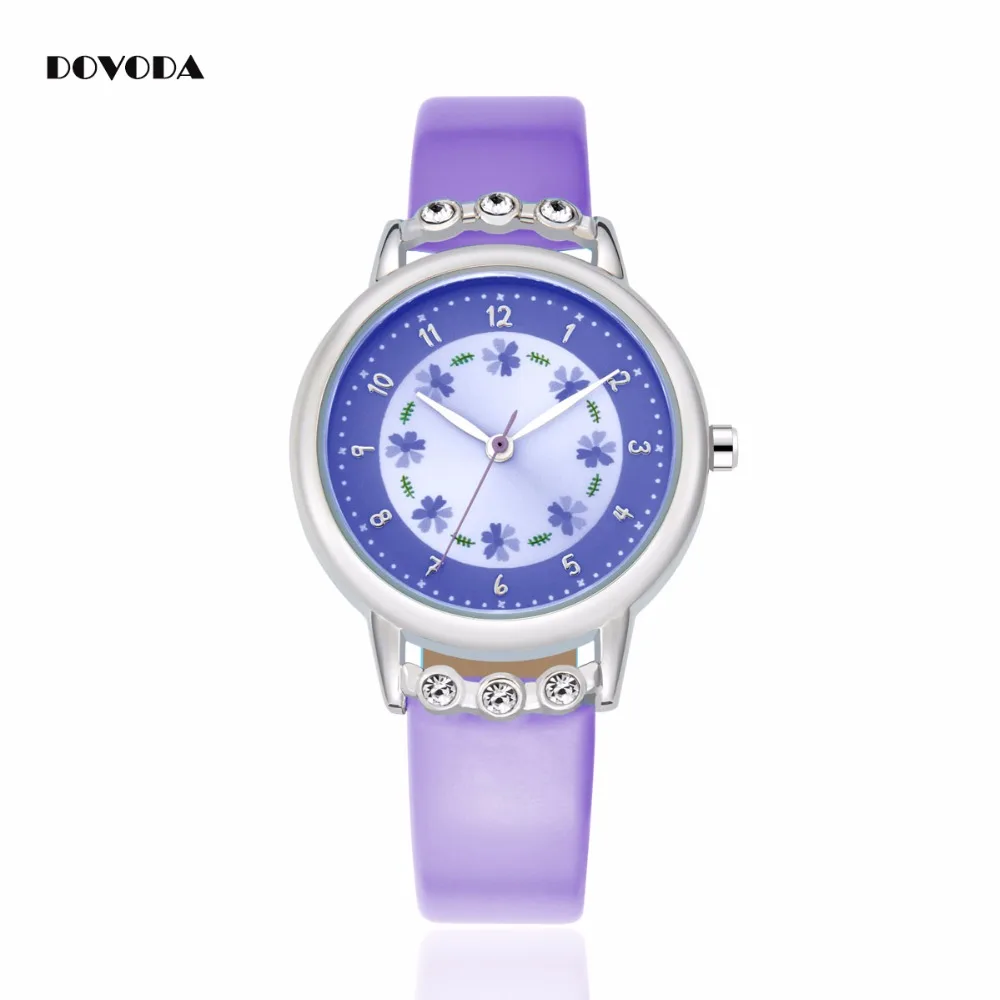 Wholesale DOVODA children's Watches Cute Watches For Girls Leather Baby