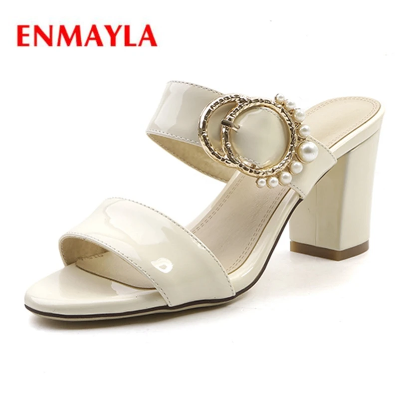 open toe square heels