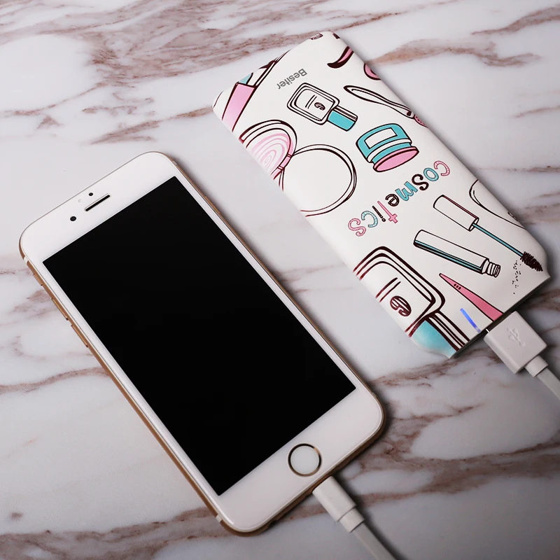 Besiter Power Bank 5000 mah Super Draagbare Externe Batterij Packs voor Smartphones Acculader Ultra Dunne voor Lady en meisjes