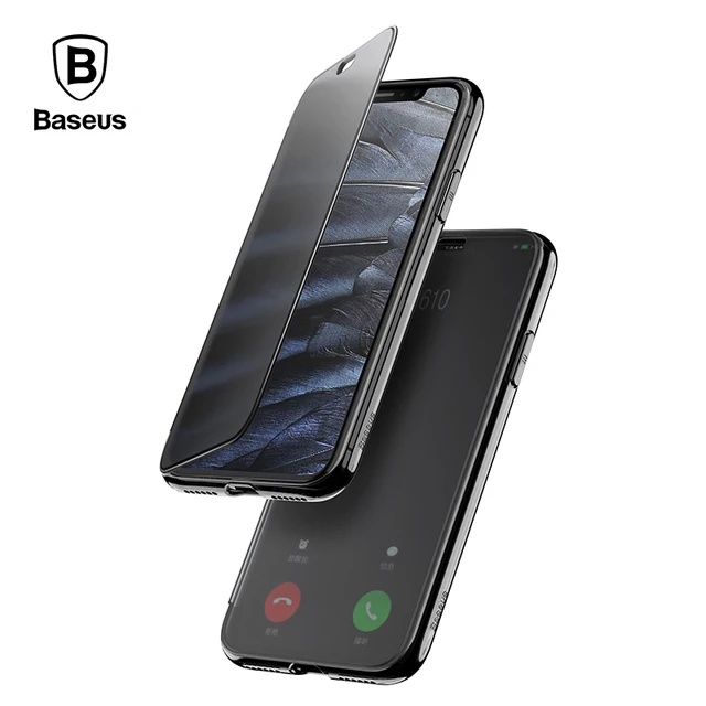 Baseus Slim Flip Case For iPhone X 360 Full Body