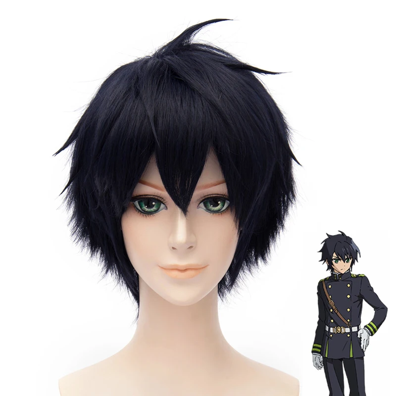 

Anime Seraph of the End Yuichiro Hyakuya Wig Cosplay Costume Men Women Short Synthetic Hair Halloween Party Wigs
