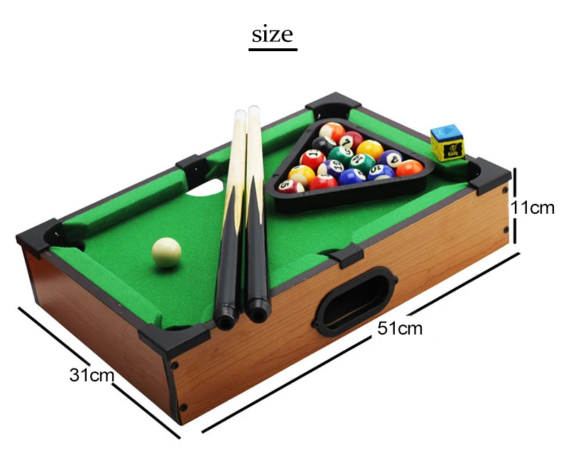 Mini Tabletop Pool Table Desktop Billiards Sets Children's Play Sports Balls Sports Toys Xmas Gift Family Fun Entertainment billiard accessories pool table playset